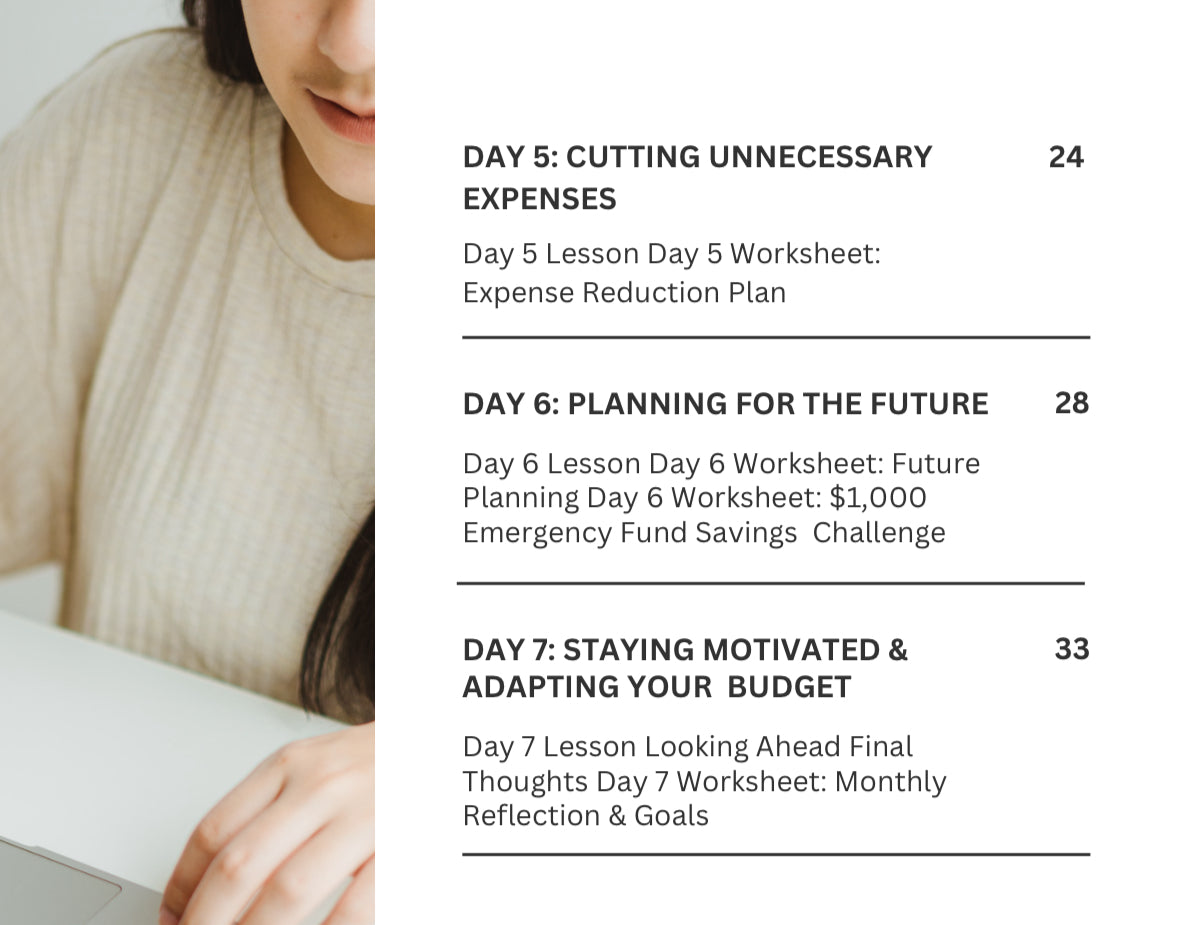 7 Day Digital Budgeting Challenge Basics US Letter