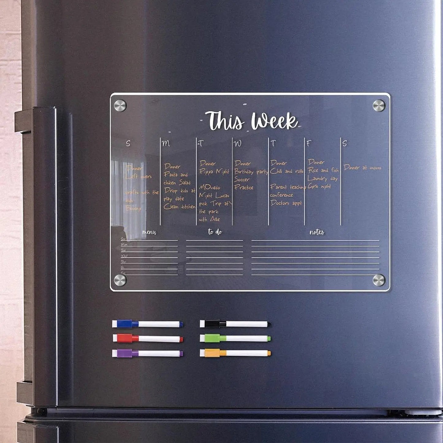 Reusable Fridge Calendar & Weekly Planner