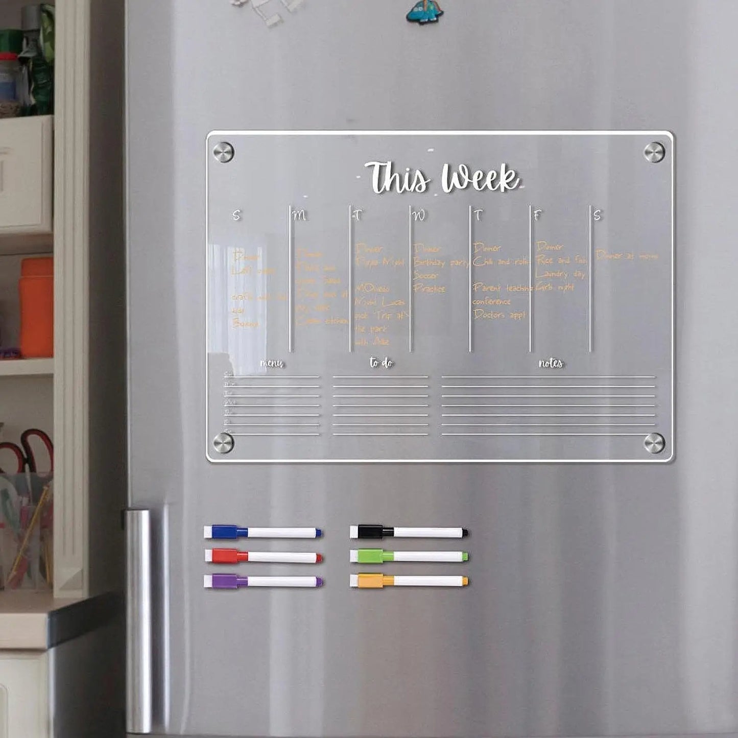 Reusable Fridge Calendar & Weekly Planner