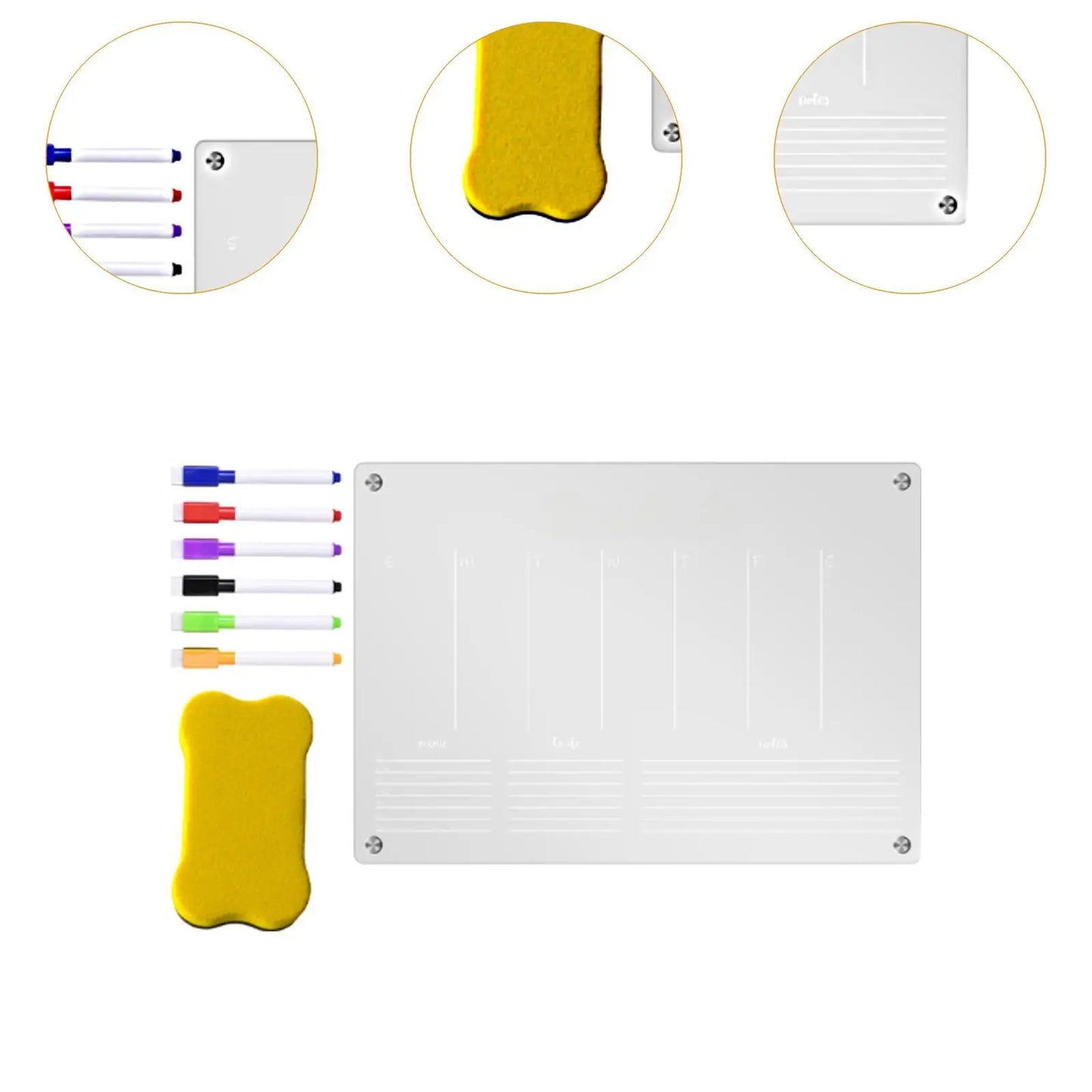 Reusable Fridge Calendar & Weekly Planner