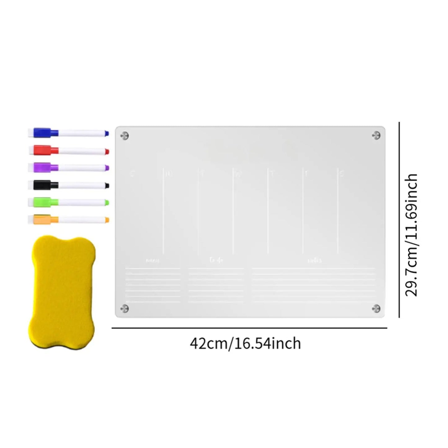 Reusable Fridge Calendar & Weekly Planner