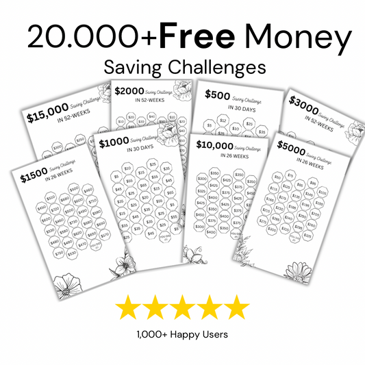 20.000+ Saving Challenge Worksheets