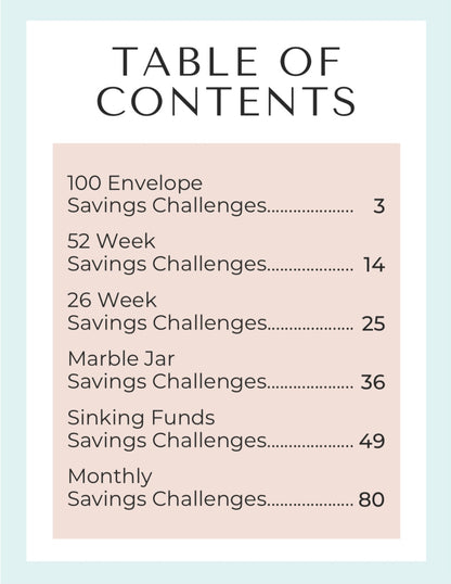 The Digital Saving Book Challenges