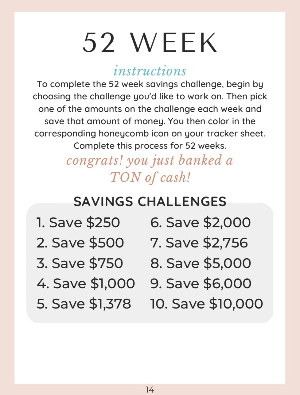 The Digital Saving Book Challenges