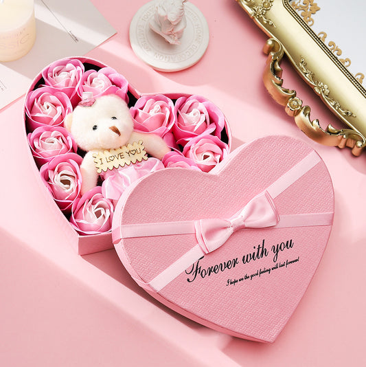 Luxe Rose Bear Gift Set